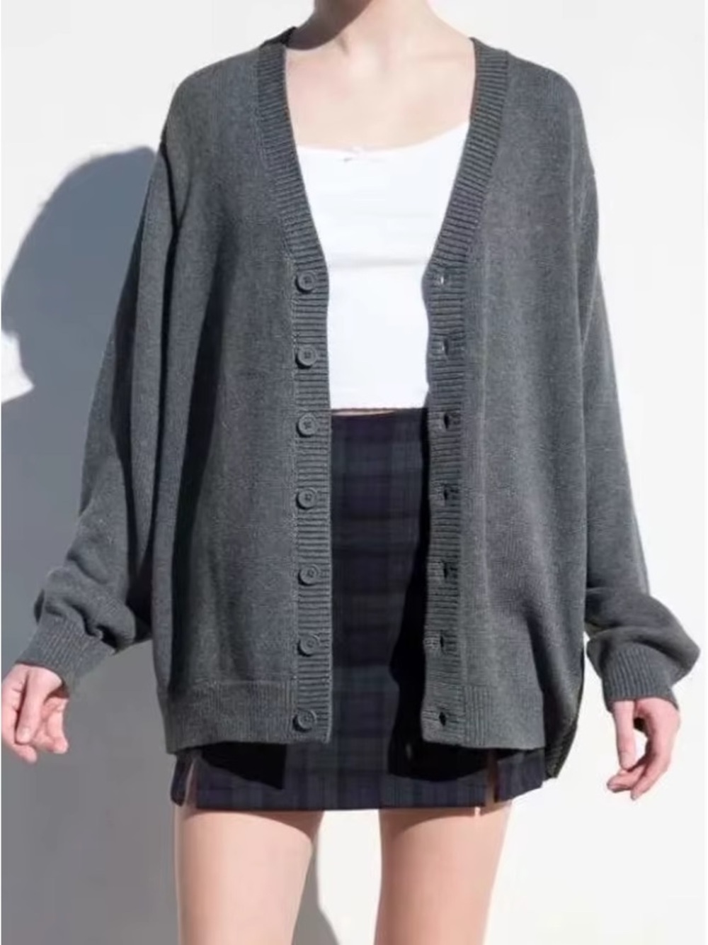 Brandy Melville Knit Cardigan Grey